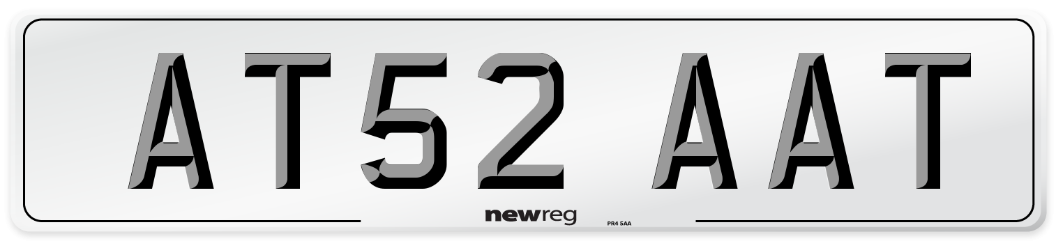 AT52 AAT Number Plate from New Reg